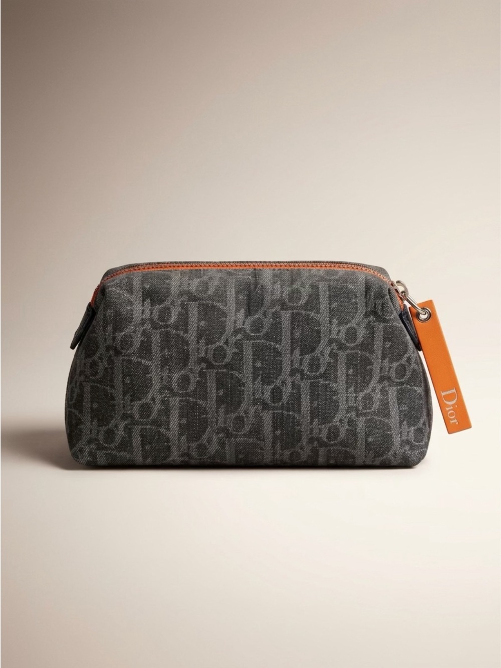 Christian Dior 2006 Flight Trotter Denim Oblique Pouch Y2K Rare